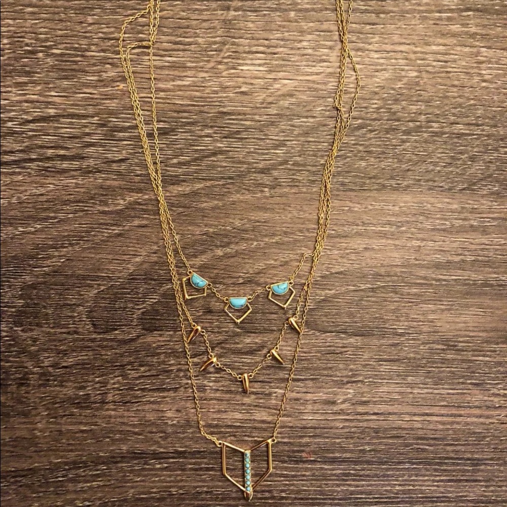 Stella and Dot Turquoise Stone Layering Necklace